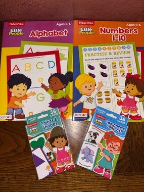 Fisher-Price Little People Flash Cards & Activity Books - Bright Multicolor